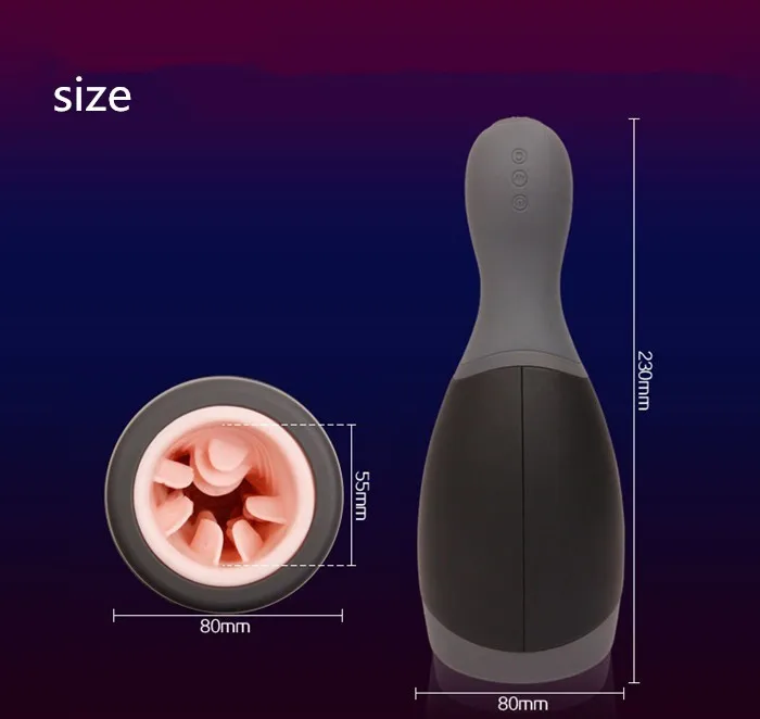 USB charging blowjob vibrator for man, Oral sex Deep Throat toy 12 frequency male masturbator sex machine, sex toys for men. 3