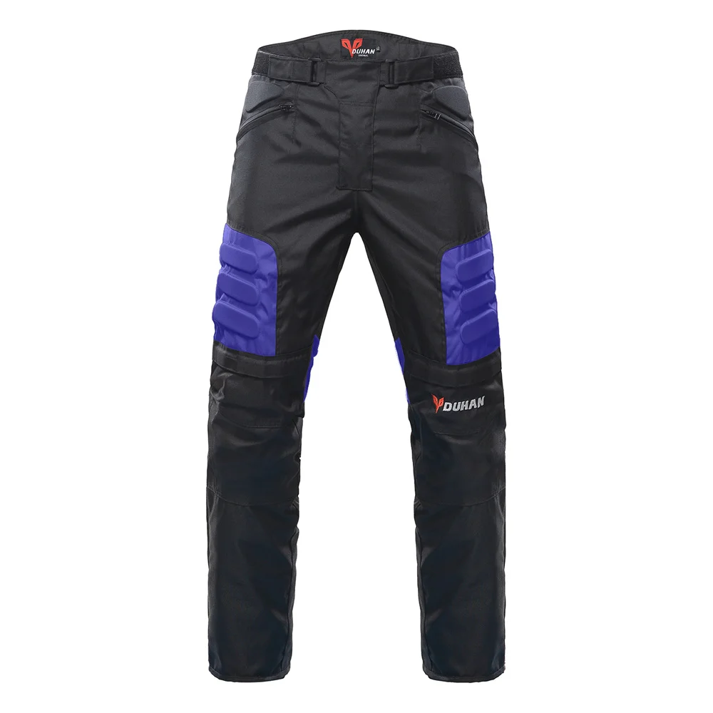 DUHAN мотоциклетные брюки мужские мотоциклетные хип-протектор мото брюки панцири брюки Защитное снаряжение для мотокросса Ridig брюки - Цвет: Blue