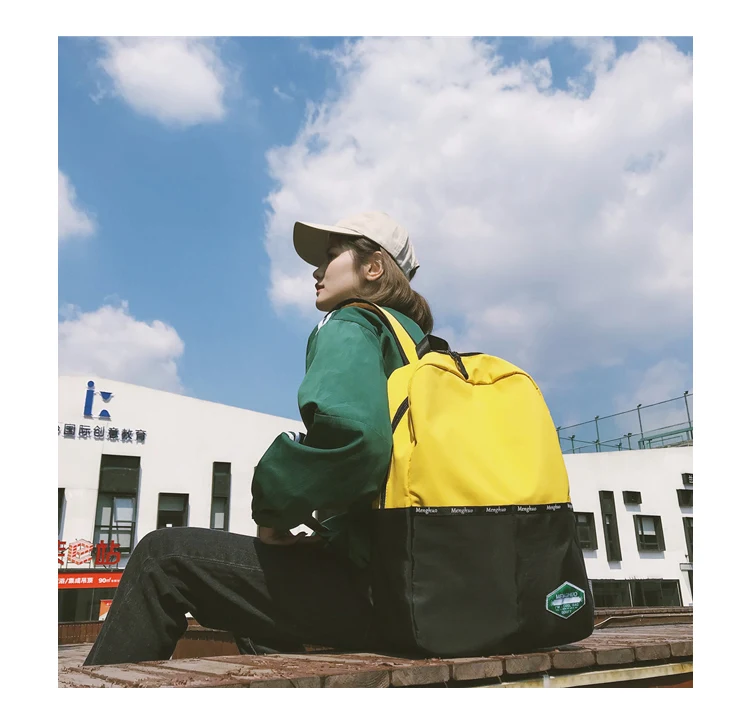 Menghuo Panelled Backpack Women School Backpack for Teenage Girl Fashion Men Travel Bag Unisex Rucksack Bolsas Mochila Sac A Dos_39-1_10