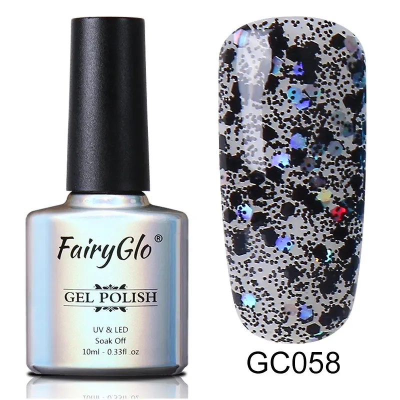 FairyGlo 10 мл УФ Блестящий Гель-лак для ногтей, блестящий Гель-лак, впитывающая полупостоянная краска, Гибридный Гель-лак Lucky Lak - Цвет: 058