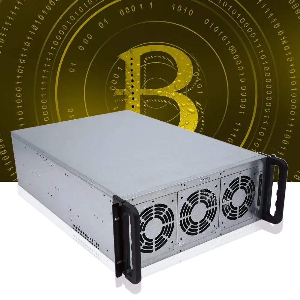 Riser Mining ETH/ETC/ZEC/XMR 4U Mine Mining Machine Chassis 6/8 Graphics Server Chassis Single Power Supply Riser Mining ETH/ETC/ZEC/XMR 4U Mine Mining Machine Chassis 6/8 Graphics Server Chassis Single Power Supply