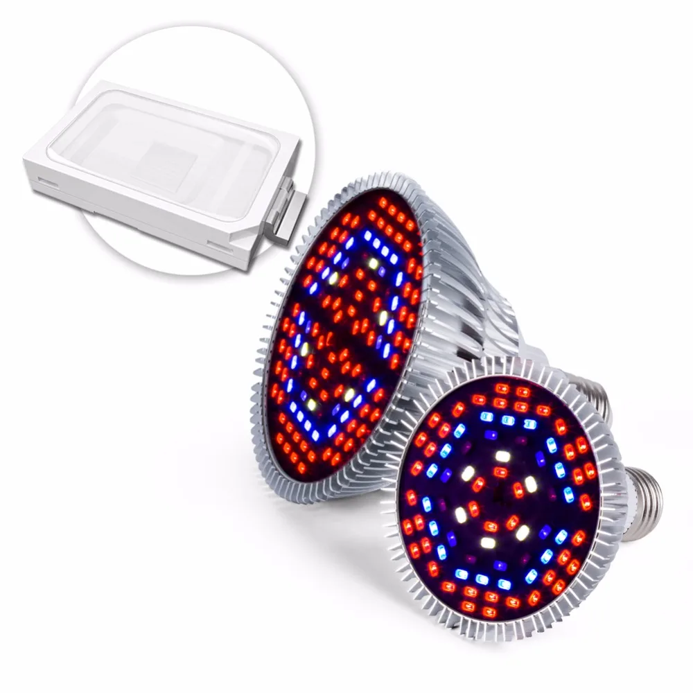 

Full Spectrum LED Grow Light Red Blue UV IR E27 30W 50W 80W LED Lamp For Hydroponic Flower Seedling Plant Vegetable Growing Bulb