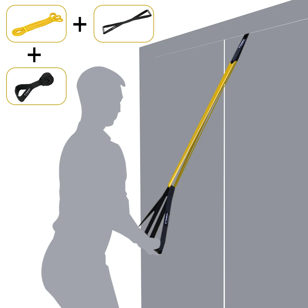 TOMSHOO 5 пакетов подтягивающие вспомогательные полосы Набор резистивных лент пауэрлифтинг упражнения растягивающиеся ленты с дверным якорем и ручками