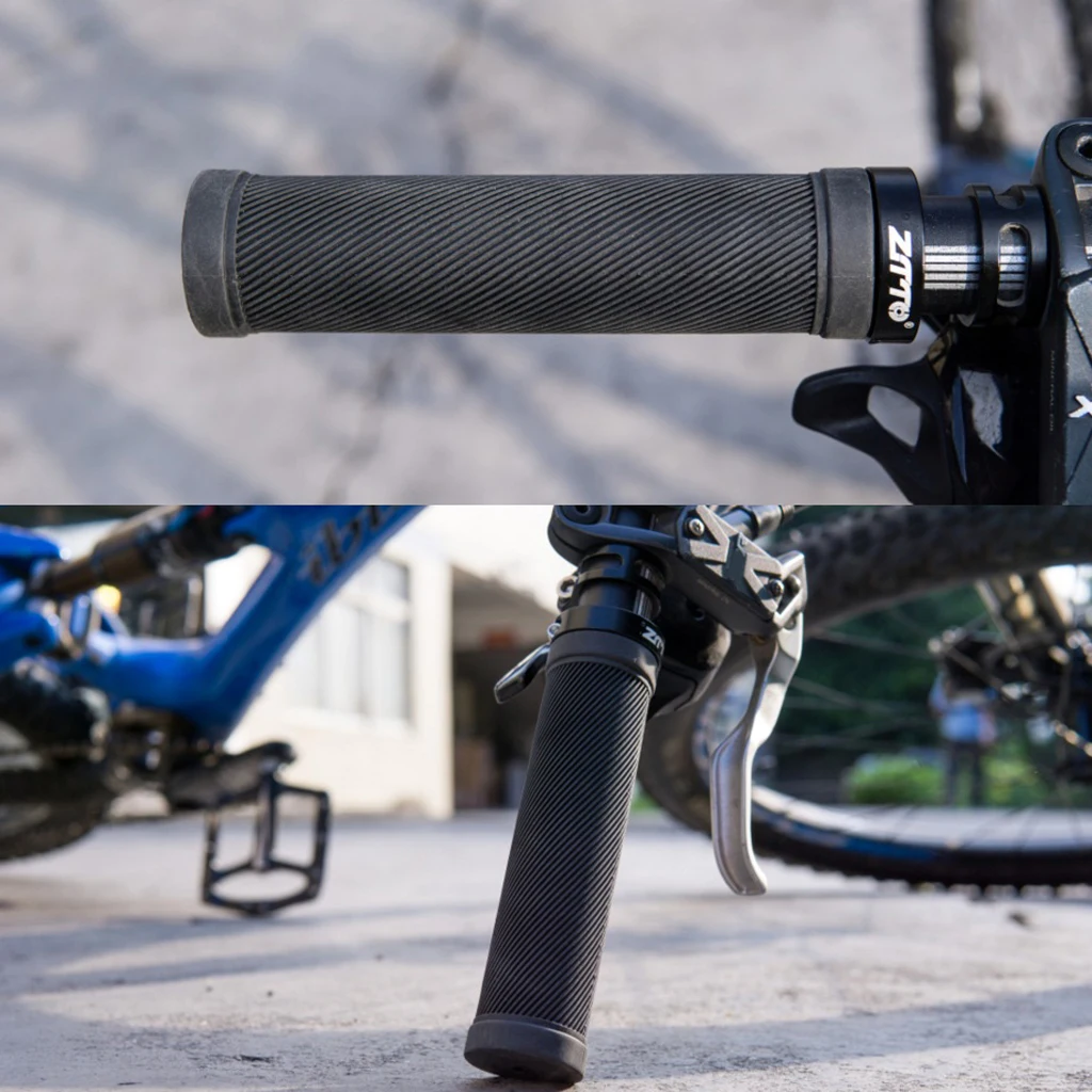 Bike Bicycle Grips MTB BMX Soft Cycling Handlebar Double Locking On Grips