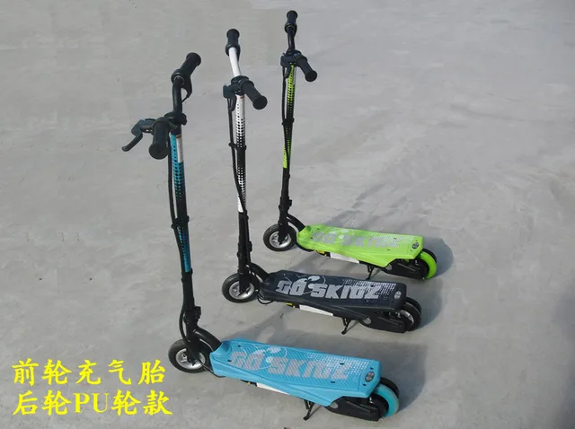 Cheap Inflatable front wheel  Shock absorption E-scooter 16 km/h Electric scooter  with 12V 4.5Ah*2 Lead-acid battery   Free shipping