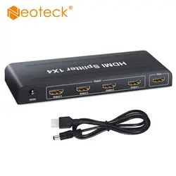 Neoteck HDMI Splitter 1X4 Full HD 1080p видео Поддержка 3D 1 в 4 из HDMI адаптер 1920*1200 дистрибьюторов адаптер для HDTV