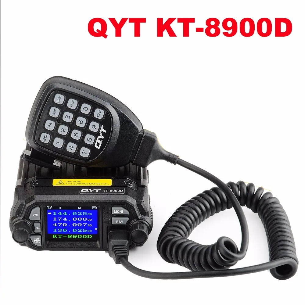 QYT KT-8900D kt8900d мини мобильная рация FM радио VHF UHF двухдиапазонный 25 ватт цветной ЖК-дисплей 200 канальный четырехканальный режим ожидания