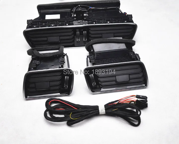 

Car Dashboard Air Conditioning Air Vents + Cable Harness Connector left hand drive Set For R36 CC For Passat B6 B7 3AD 819 728 A