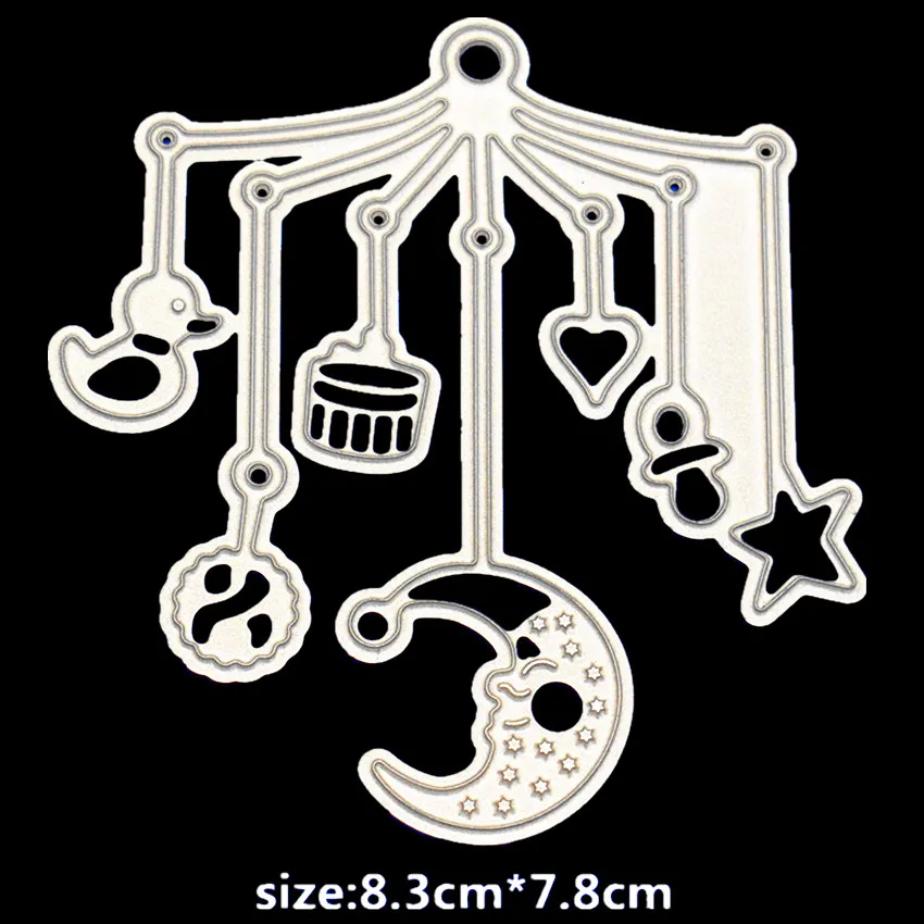 Baby Bed Bell Scrapbooking Dies Metal Set For Scrapbooking Paper Card Embossing Decorative Craft Baby Photo Album CDW177