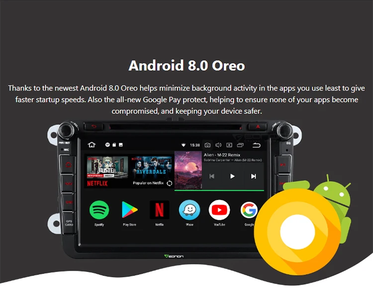 Best Android 8.0 Oreo OS 8" Car DVD Multimedia GPS Radio for Volkswagen Amarok 2010-2015 & Tiguan 2007-2015 & Sagitar 2005-2015 2