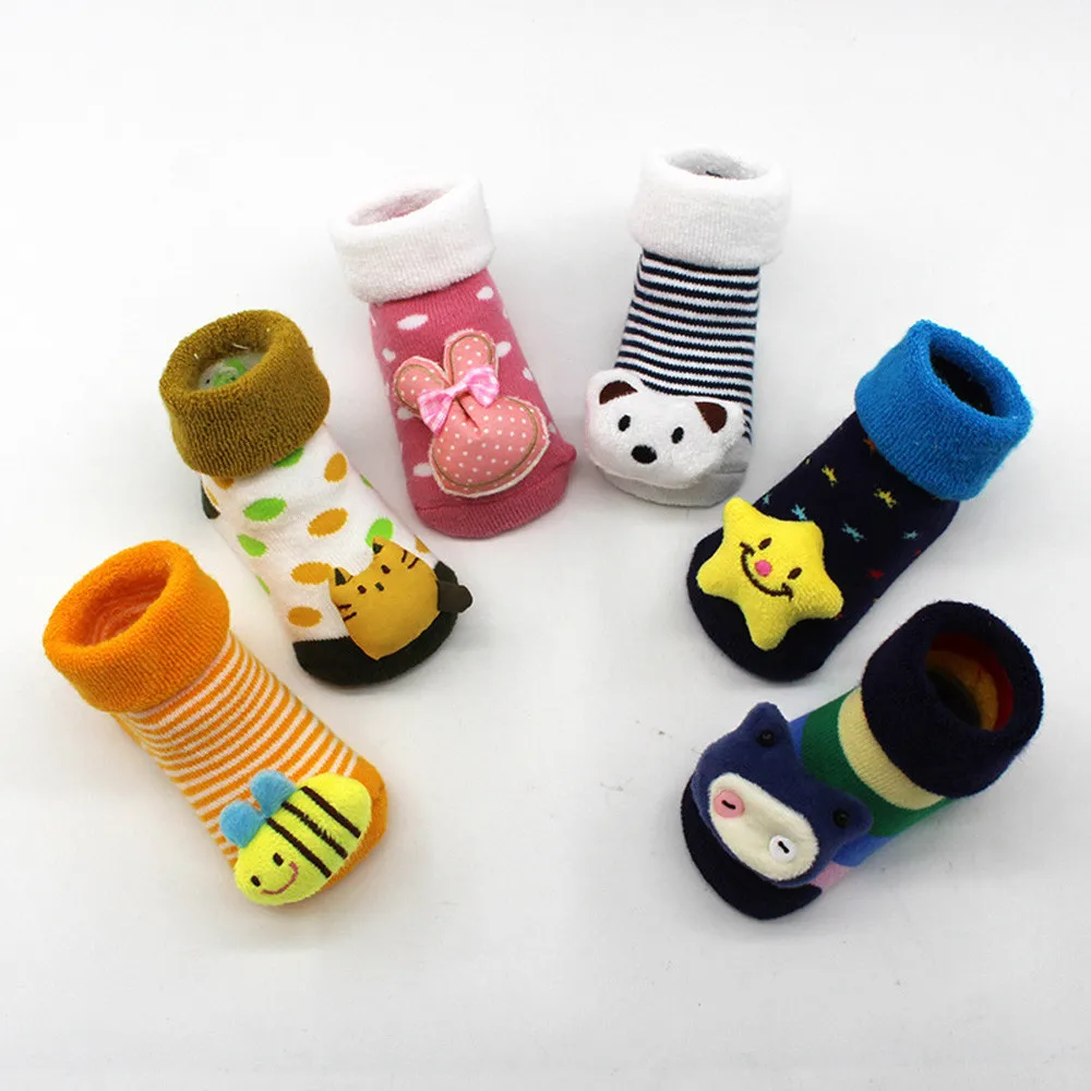

2018 New Baby Cotton Cartoon Cute Animal Newborns Sole Boot Slipper Child For Boy Girl Babies Sock Anti-slip Floor Wear