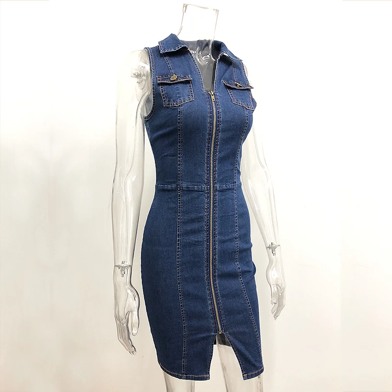 Colysmo Blue Denim Dress Sexy Plus Size Summer Dress Women Vestido Jeans Dress Bodycon Mini Ladies Dresses Vestidos Streetwear