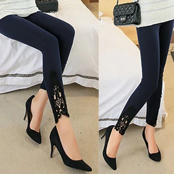 

Black Fashion Women's Sexy Lace Cotton Stretchy Skinny High Waist Leggings Pants New
