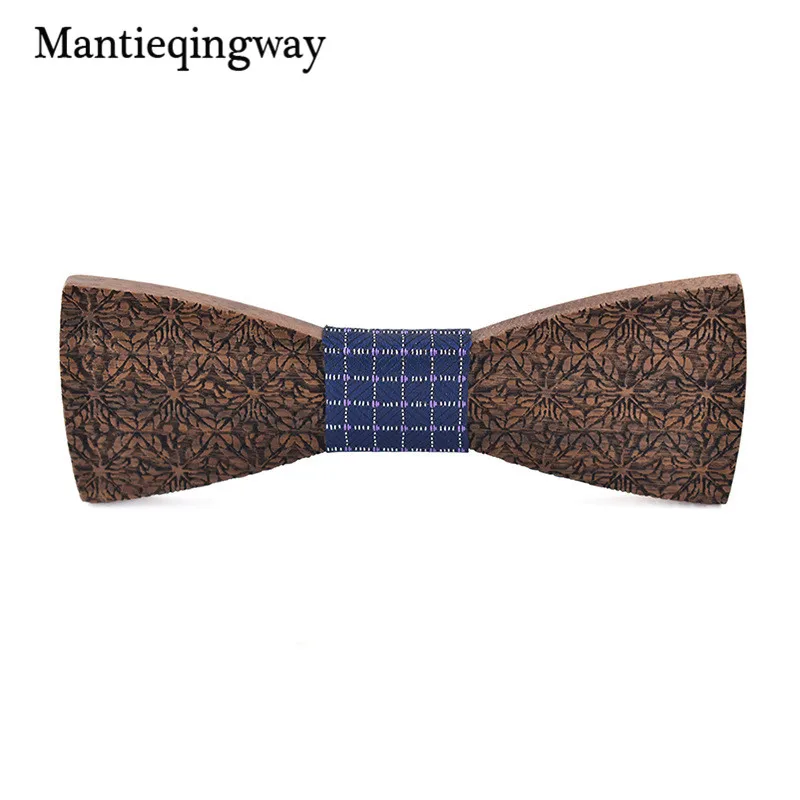 Mantieqingway для взрослых деревянная бабочка для мужчин деревянный Тощий Bowknots Gravatas узкий галстук полиэстер Воротник Галстуки