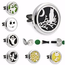 Сова ведьма звезды кошка 30 мм магнит автомобильный диффузор медальон съемный вентиляционный зажим эфирное масло ароматерапия, духи, медальон 10 шт. колодки