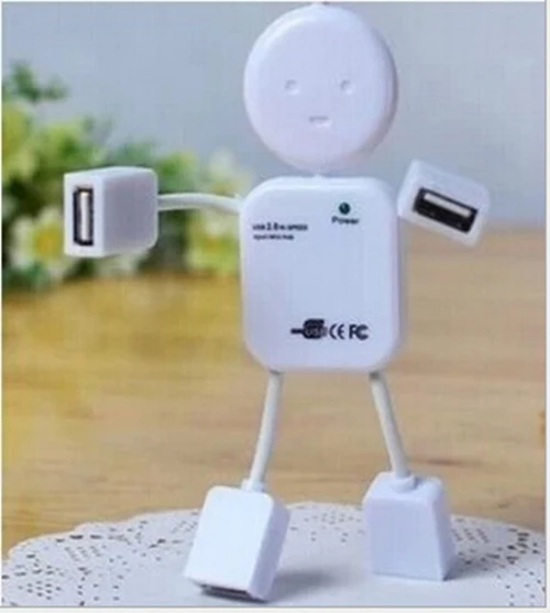 2015 New Cute 4 Port Hub High-Speed USB 2.0 Humanoid Splitter Cable Adapter | Обустройство дома