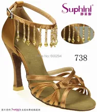 FREE SHIPPING Suphini Tassel Dance Shoe High Heel Salsa Shoes Lady Pendant Party Dance Shoe