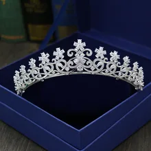 Fashion new Paved CZ Crown Cubic Zircon Tiara Princess Tiaras Wedding bride Hair Accessories Bride Hair Jewelry free shipping