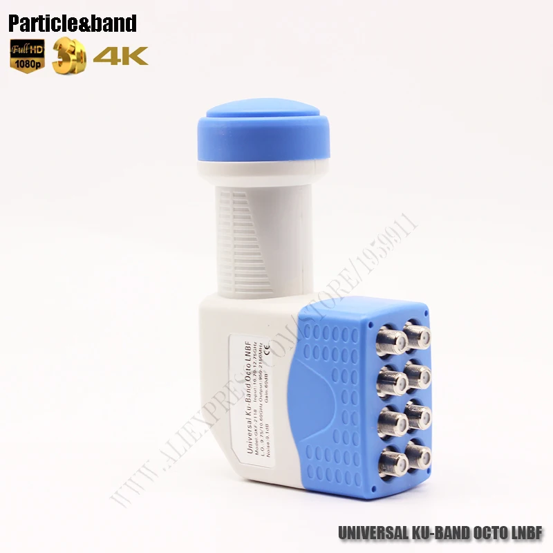 

Universal OCTA LNB For Satellite TV Receiver Dvbs2 HD Digital Gain 60dB Noise 0.1dB Universal OCTA LNB Ku Band 8 Out LNB