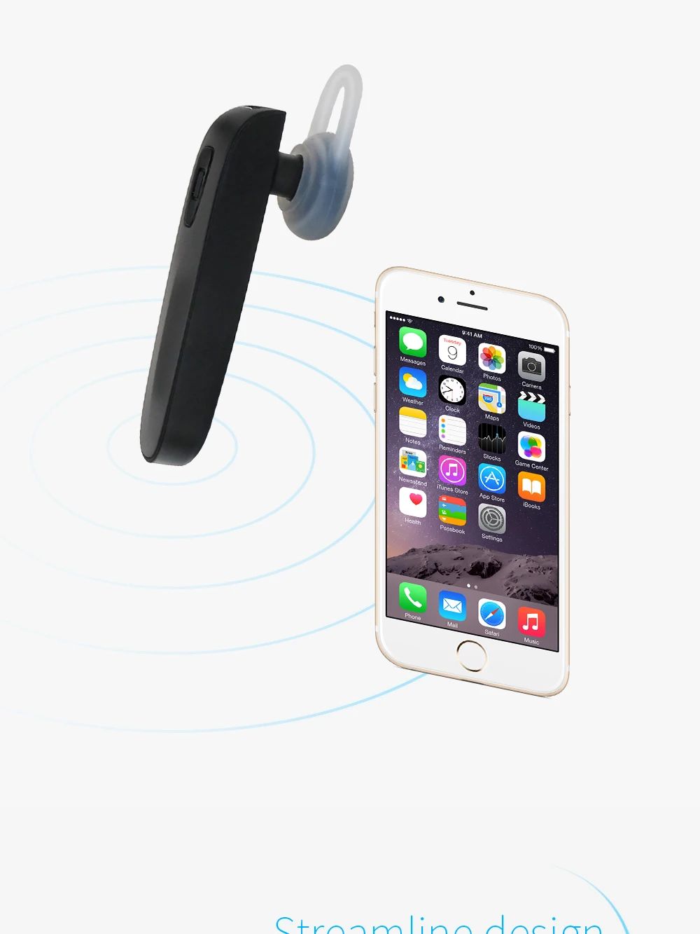 YODELI B1 Mini Earbud Wireless Bluetooth Earphone with Microphone for Car Mobile Phone Sport Noise Reduction Headset Headphones (4)