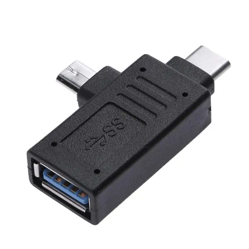 2 в 1 Тип C на Micro USB мужчин и женщин адаптер OTG Тип-C конвертер разъем Mini Кабели шнур данных адаптер