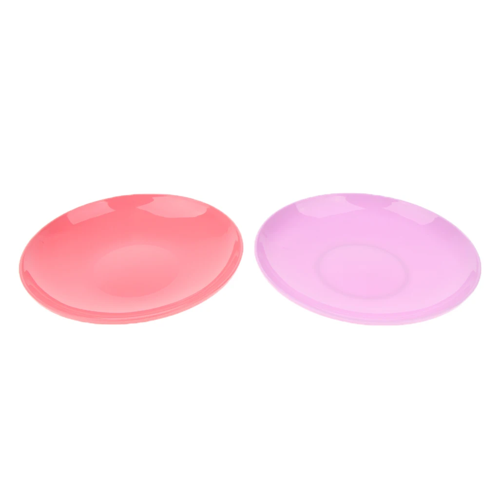 6Pcs Outdoor Camping Cooking Picnic Dishes Round Portable Stackable Plates 6.5inch for Travel Camping Picnic BBQ Fishing