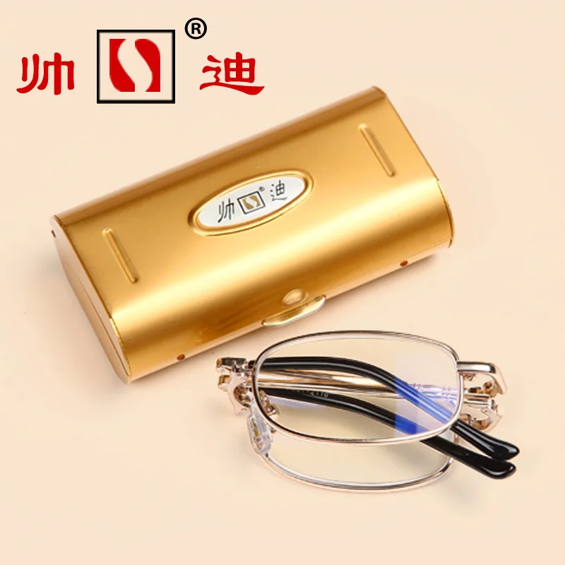 

GOLD PLATED FRAME Quality reading glasses fashion resin ultra-light portable reading glasses folding +1 +1.5 +2 +2.5 +3 +3.5 +4