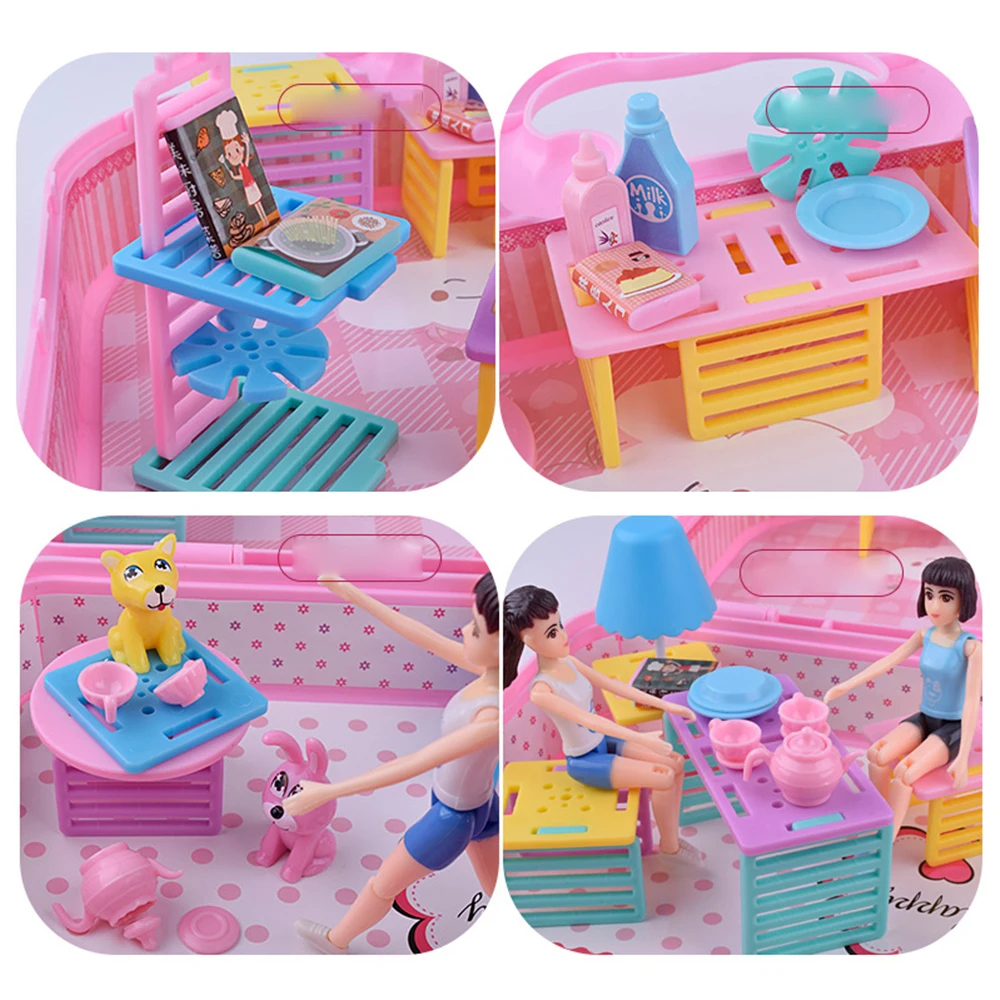الأطفال دمية منزل مجموعات الالعاب الاطفال فتاة لعب دور المشهد مجموعة لعب DIY تجميعها دمية على شكل أميرة منزل اللعب مع اكسسوارات أثاث الأطفال دمية منزل مجموعات الالعاب الاطفال فتاة لعب دور المشهد مجموعة لعب DIY تجميعها دمية على شكل أميرة منزل اللعب مع اكسسوارات أثاث