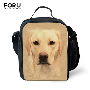

FORUDESIGNS Animal Dog Printed Kids Lunch Bags for Girls Picnic Bag Thermal Lunchbox Insulated Children Lunch Bag Lancheira Esco