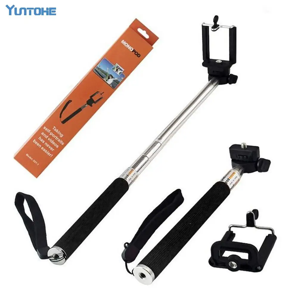 100sets (100pcs monopod +100pcs clip holder) Camera Phone Handheld Self