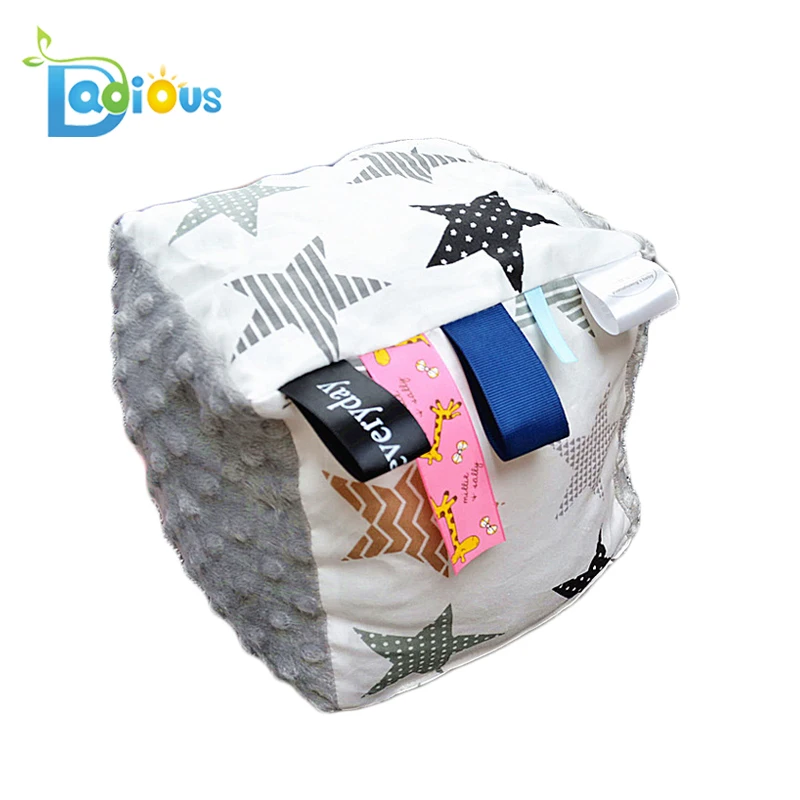 ABDL Baby Toys Plush Bright Colors Baby Soft Adult Baby Playing Taggies Stuffed Block Taggies