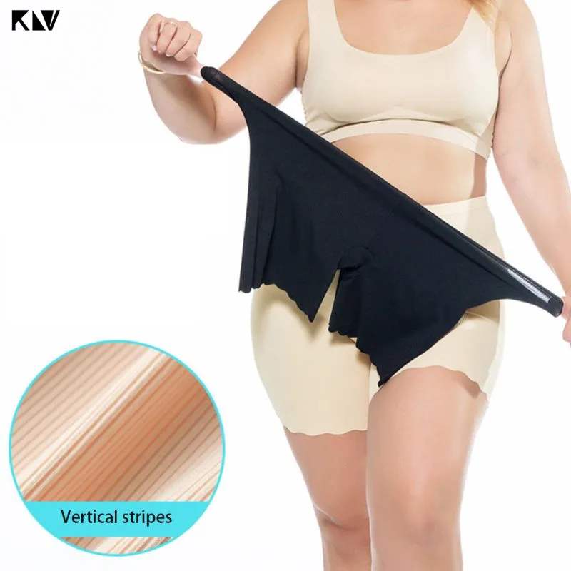 

Women Plus Size Thread Cotton Safety Pants Seamless Wavy Scalloped Trim Stretchy Undershorts Sexy Butt Lift Summer Shorts XL-3XL