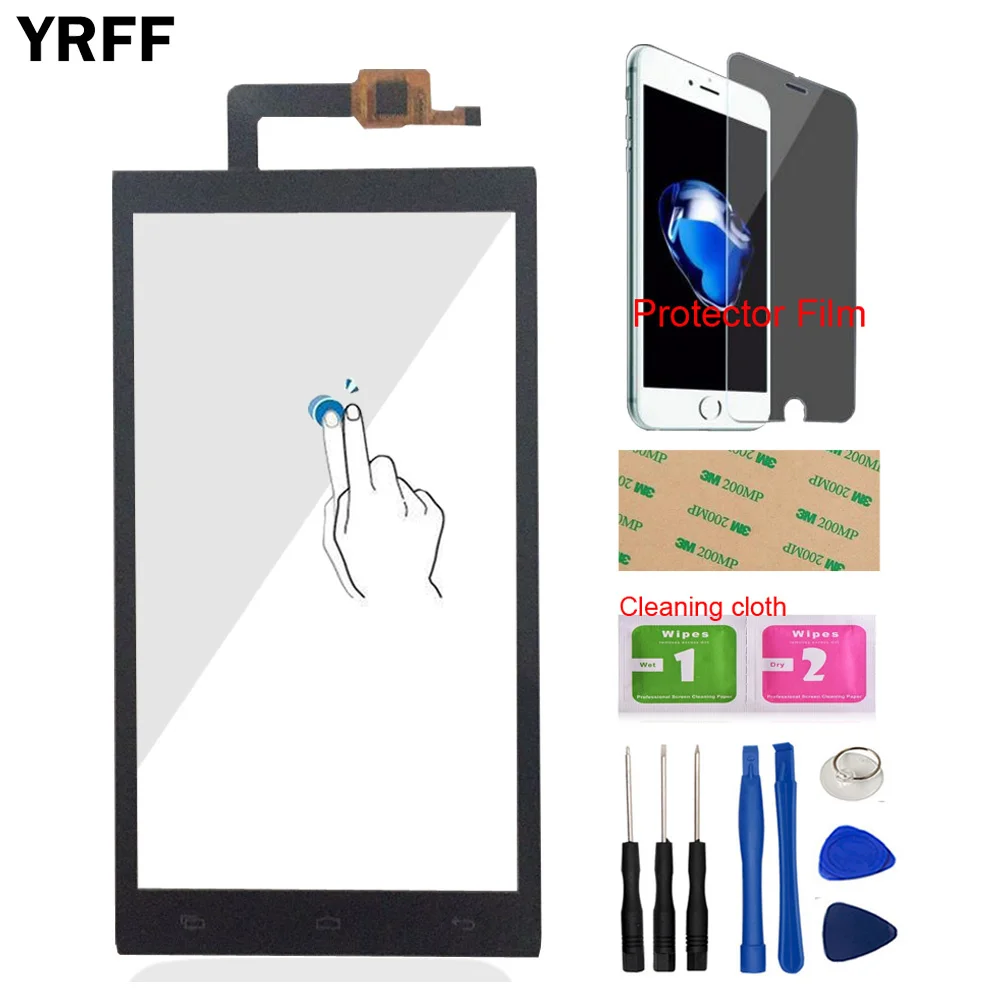 

YRFF 5.0'' Mobile Lens Sensor For Micromax AQ5001 Front Glass Touch Screen Digitizer Panel Glass Tools + Adhesive