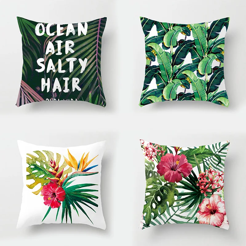 

New 8 style 40*40cm Plant pattern Linen Cushion Cover Decorative Car Pillows Cover For Sofa Seat soft Pillow Case Home Decor
