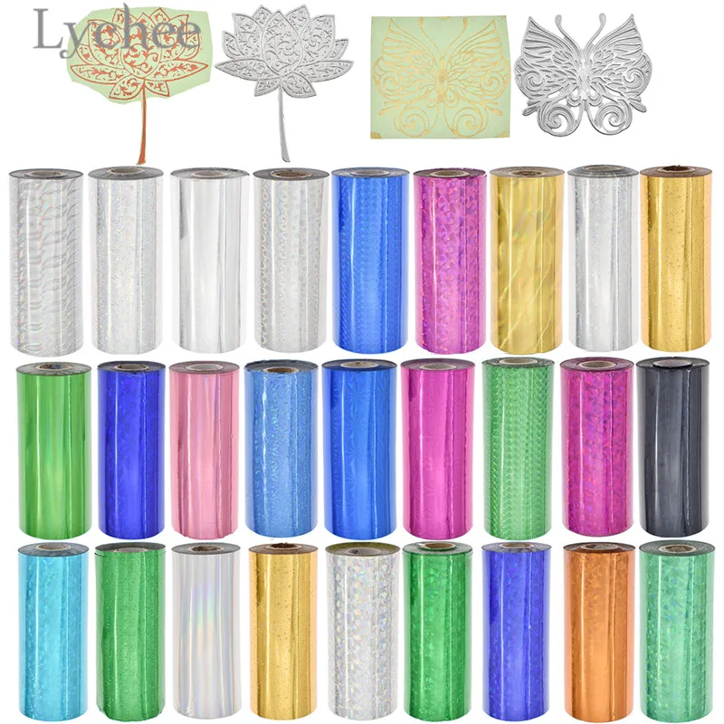 Lychee 16cm Wide Multicolor Hot Stamping Foil Paper Embossed Laser Foil