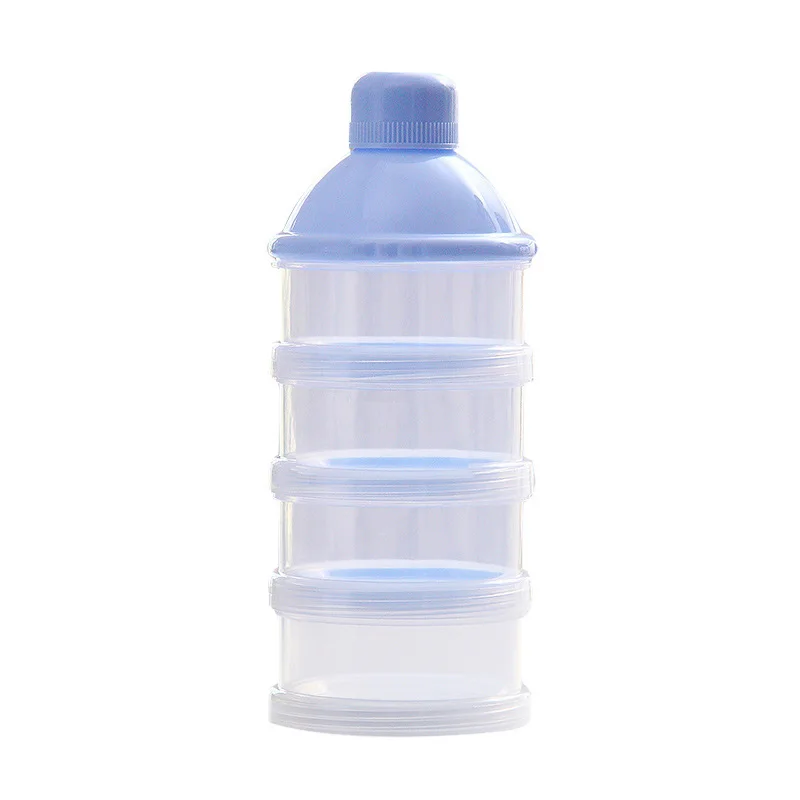 

Portable 4Layers Blue Color Milk Powder Container Moistureproof Infant Newborn Feeding Food Bottle Snacks Candy Storage Box @ZJF