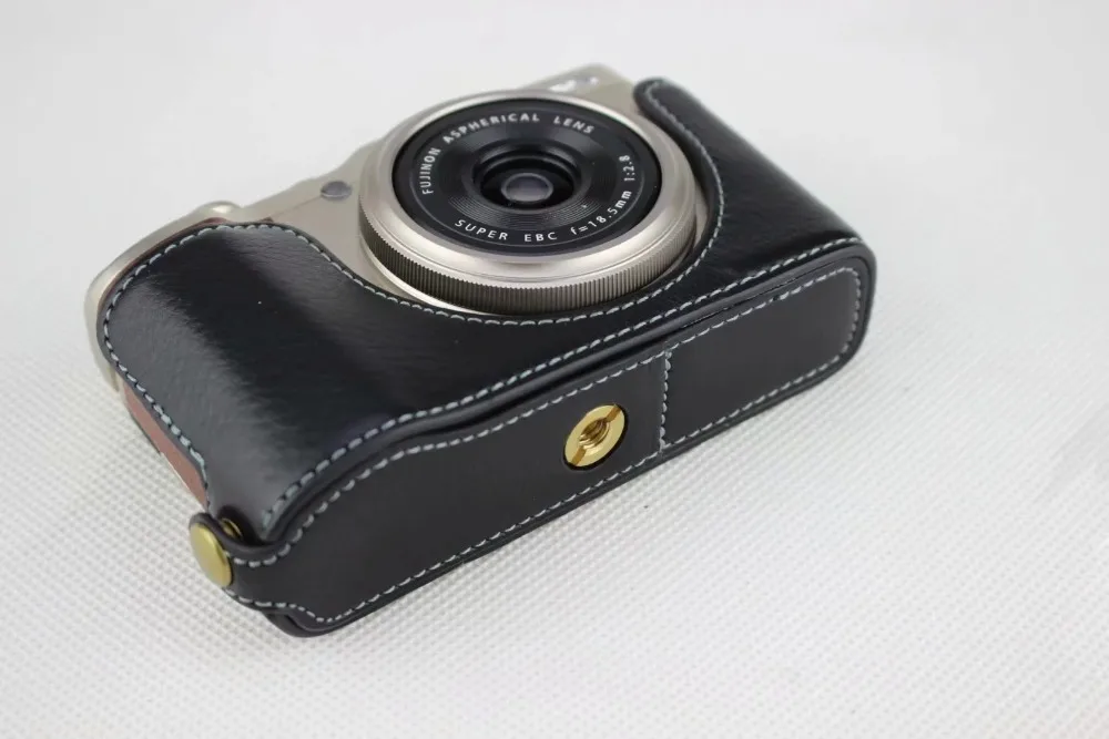 Câmera Couro Genuíno Bolsa Case para Fuji Fujifilm Xf10 X-f10 Metade Inferior do Corpo Conjunto de Tampa com Abertura Bateria - Image 4