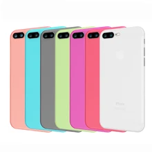 Ultra Slim Fit Soft PC Phone Case For iPhone 7 Plus Flexible PP Frosted Plastic Back
