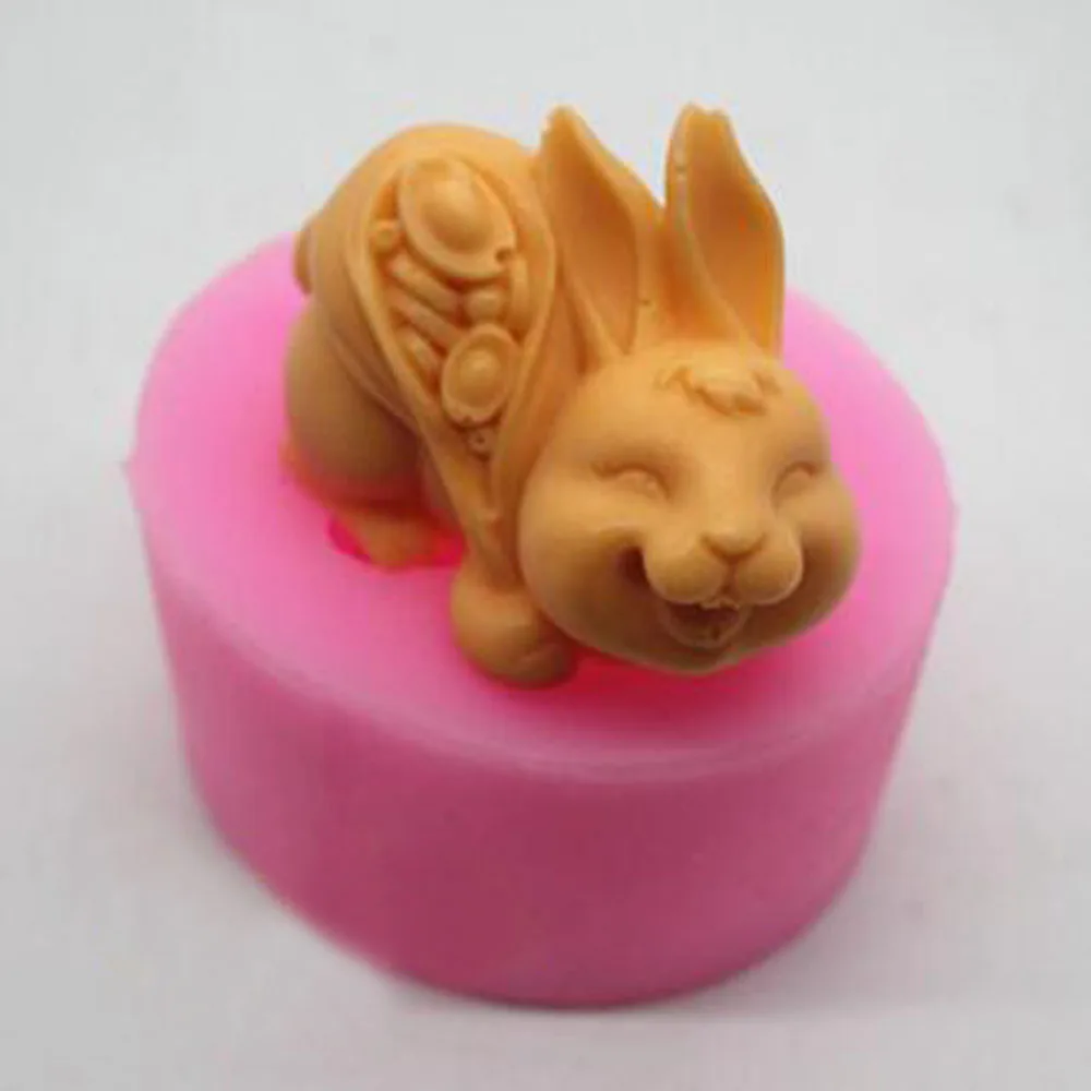 Grainrain 3D прекрасный кролик силиконовые формы для мыла мыло изготовление пресс-форм свечи полимерная форма