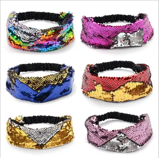 

New double-sided sequined children's hair band