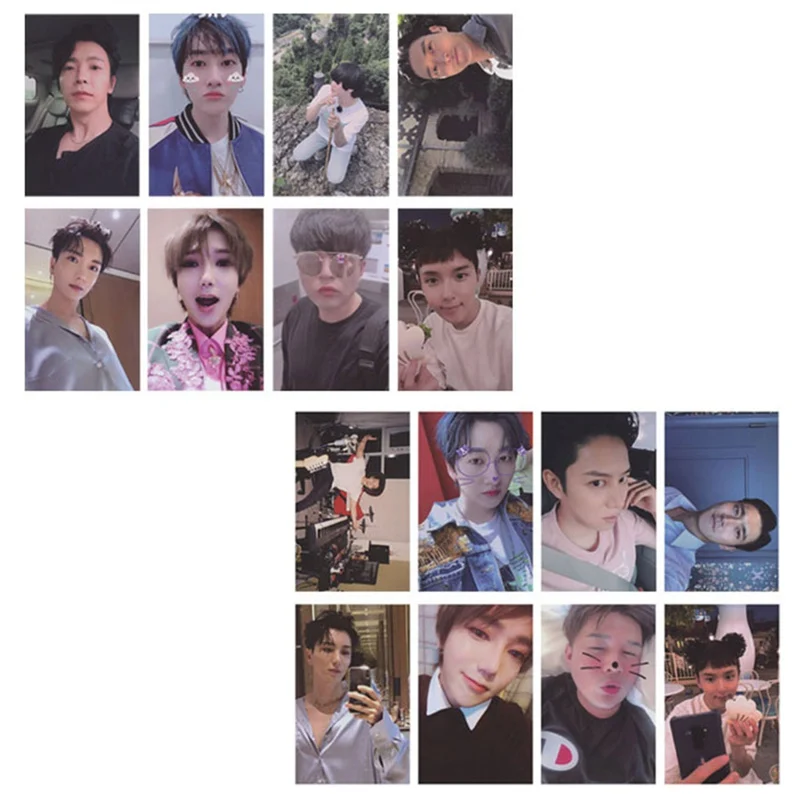

8Pcs/Set K-POP Super Junior Album Photo Card Self Made Paper Cards Autograph Photocard Stationery