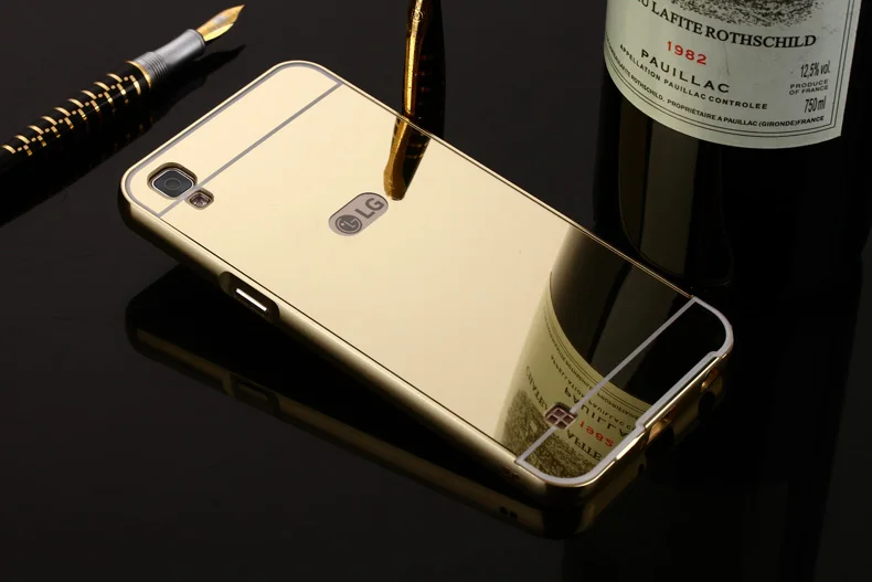 Для LG X Power K220 K220DS чехол с металлическим корпусом и зеркальной задней крышкой