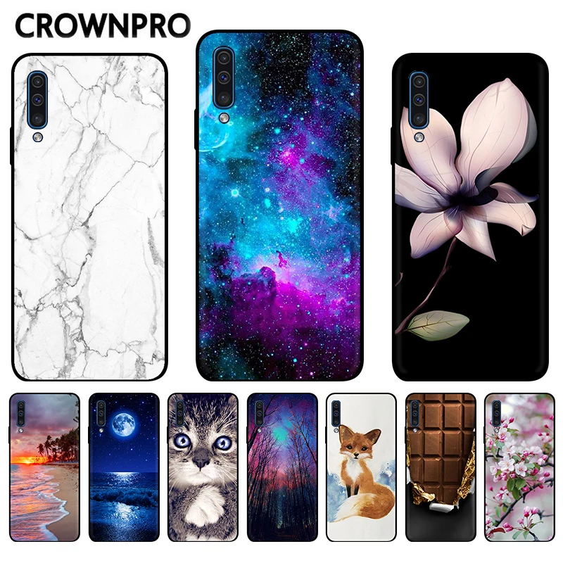 

CROWNPRO Phone Case FOR Coque Samsung Galaxy A70 Case Silicone TPU Capa Cover sFOR Samsung A70 Case Phone A 70 2019 A705F Funda