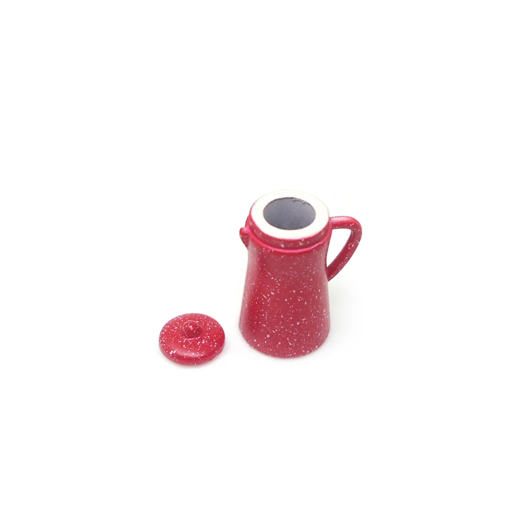 1:12 Dollhouse Miniature 5 PCS of Porcelain Pot Kettle Cups Set Dining ware Kitchen Decor Toy