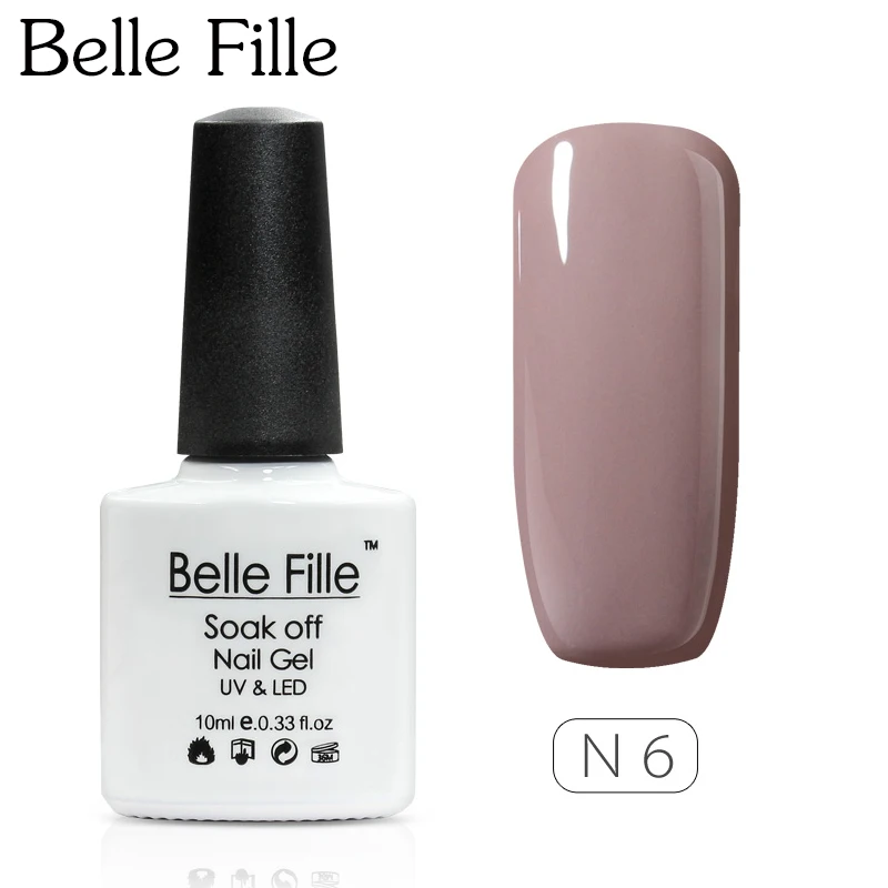 Belle Fille Nude Series Color 10ml Gel Polish UV Soak Off Gel Nail Polish Gel Lacquer Lak Nail Art Vernis Semi Permanant N02