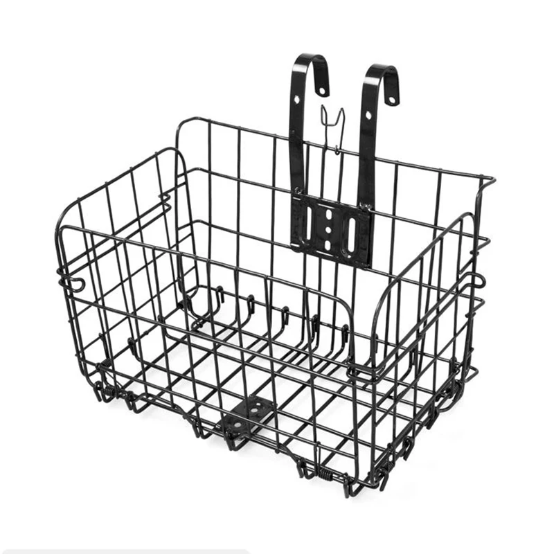 

Front Tube and Rear Rack Bike Basket Handlebar Basket Pack Cycling Carrying Holder Bicycle Front Frame Pannier Riding Baggage