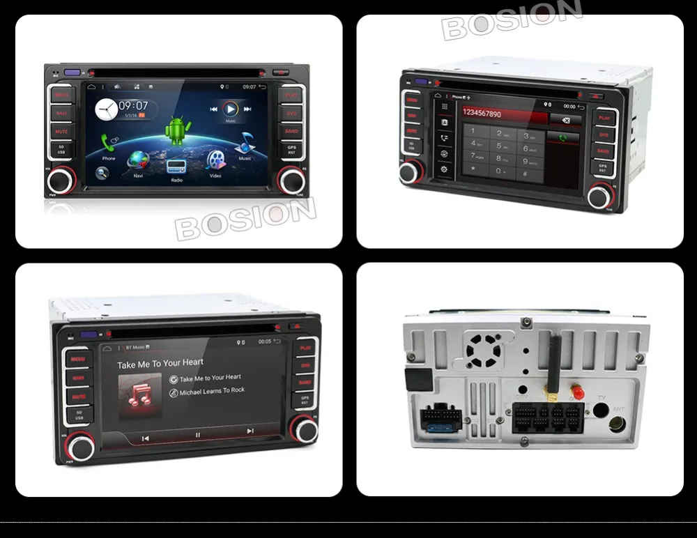 Top 2 din Android 9.0 car multimedia player for Toyota Hilux VIOS Old Camry Prado RAV4 Prado 2003-2008 4 core car dvd player wifi BT 4