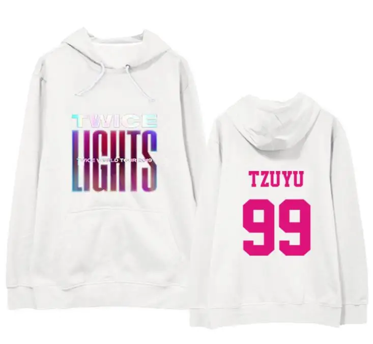 Kpop twice wolrd tour lights пуловер с принтом имени участника толстовки унисекс флис/тонкий