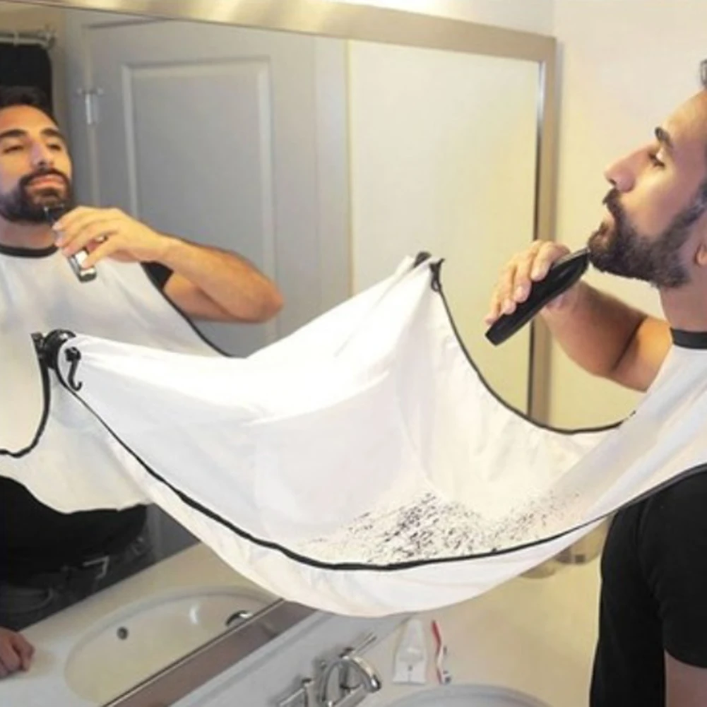 

130*82cm Man Bathroom Apron Black Beard Apron Hair Shave Apron for Man Waterproof Cloth Household Cleaning Protecter Large