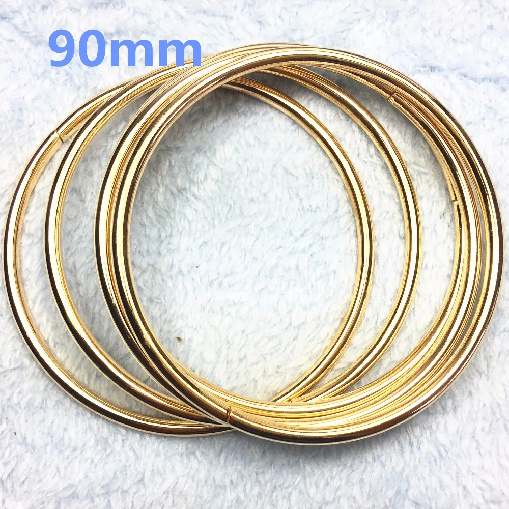17-  90mm O rose gold Ring Openable Keyring Leather Bag Belt Strap Dog Chain Buckle Snap Clasp Clip Trigger Accessories DIY